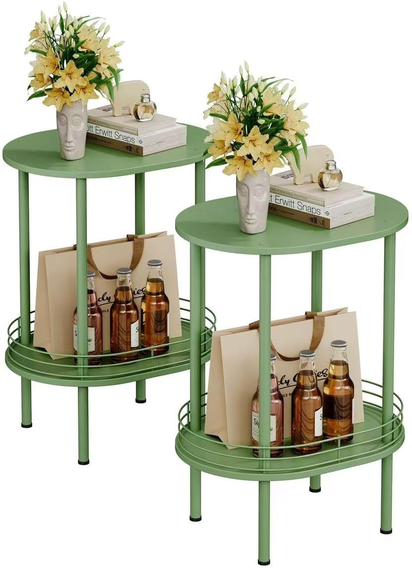 Small Round Side Table,Bedside Table with Storage, Morden Round Nightstand, Samll Side Table for Living Room，Bathroom，Bedroom, Nursery, Laundry, Black